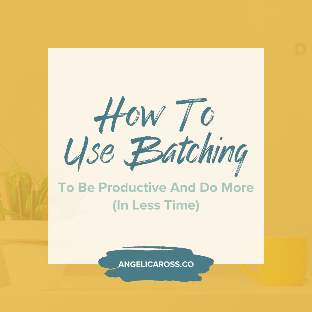 Batching is a productivity technique to help you do more in less time. Here are simple batching tips that will boost your productivity in writing + more.