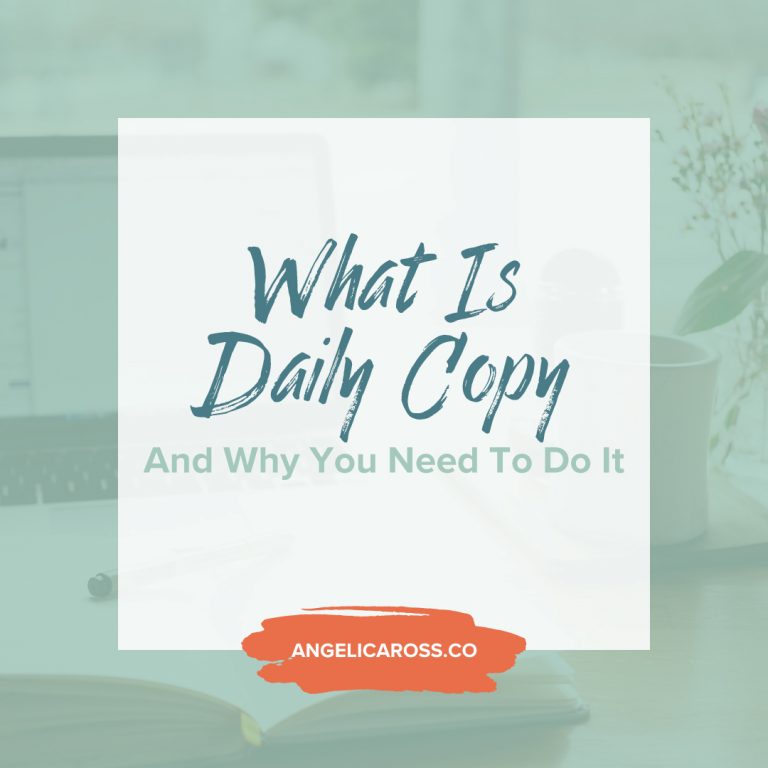 Daily copy tells a story. It's all in service of letting people know who you are and what you’re all about via the method of storytelling for your business.