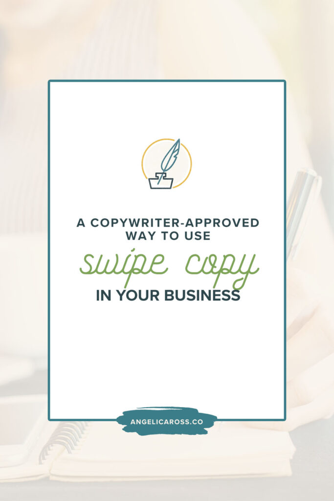 Swipe copy and templates have a time and a place…and you also have to know how to work with it. Here's how to make it work for your business.